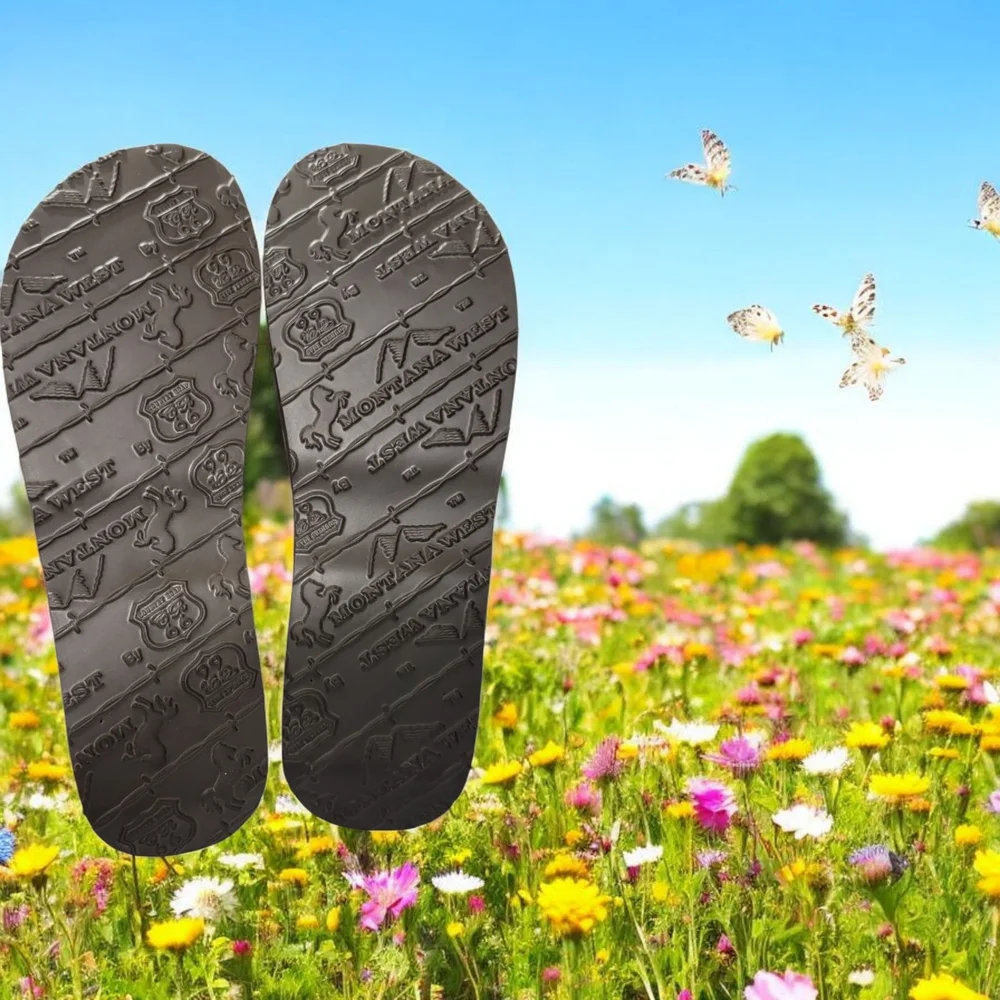 Montana West Women's Brown and Pink Embellished Sandals - Picture 3 of 3